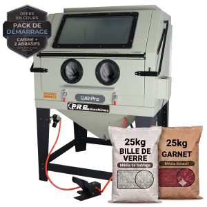 Cabine de sablage 990L + 50kg abrasif