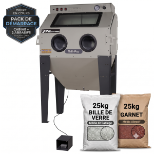 Cabine de sablage 350L+abrasif 50kg