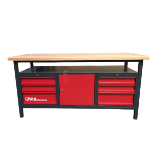 Établi d'atelier PRO 1700mm 6 tiroirs 1 porte