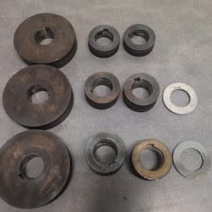 Galets moletés pour axe 50mm (set pour 3 axes)