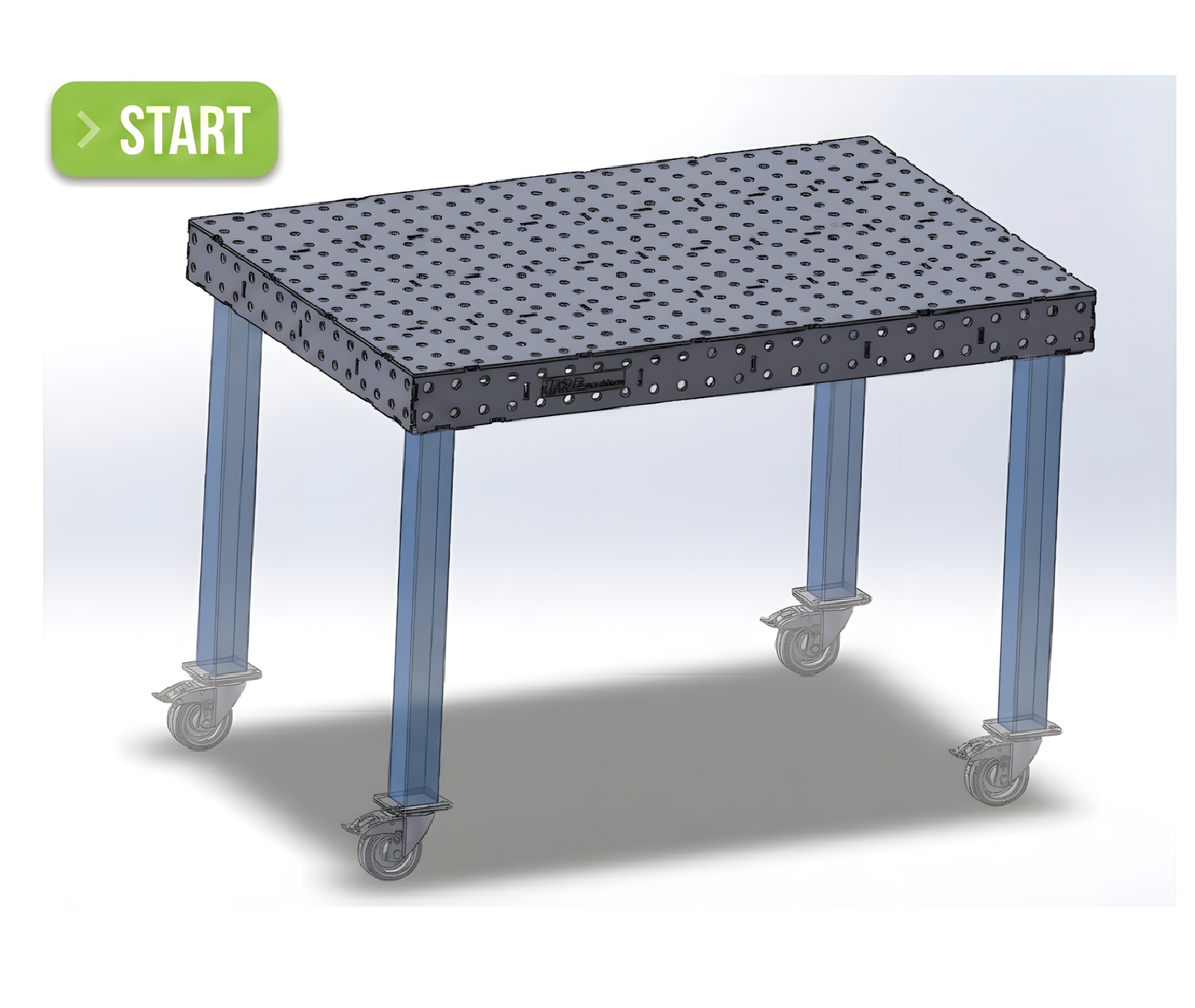 Table de soudure 800x1200x6mm en kit - Gamme Start – Image 2